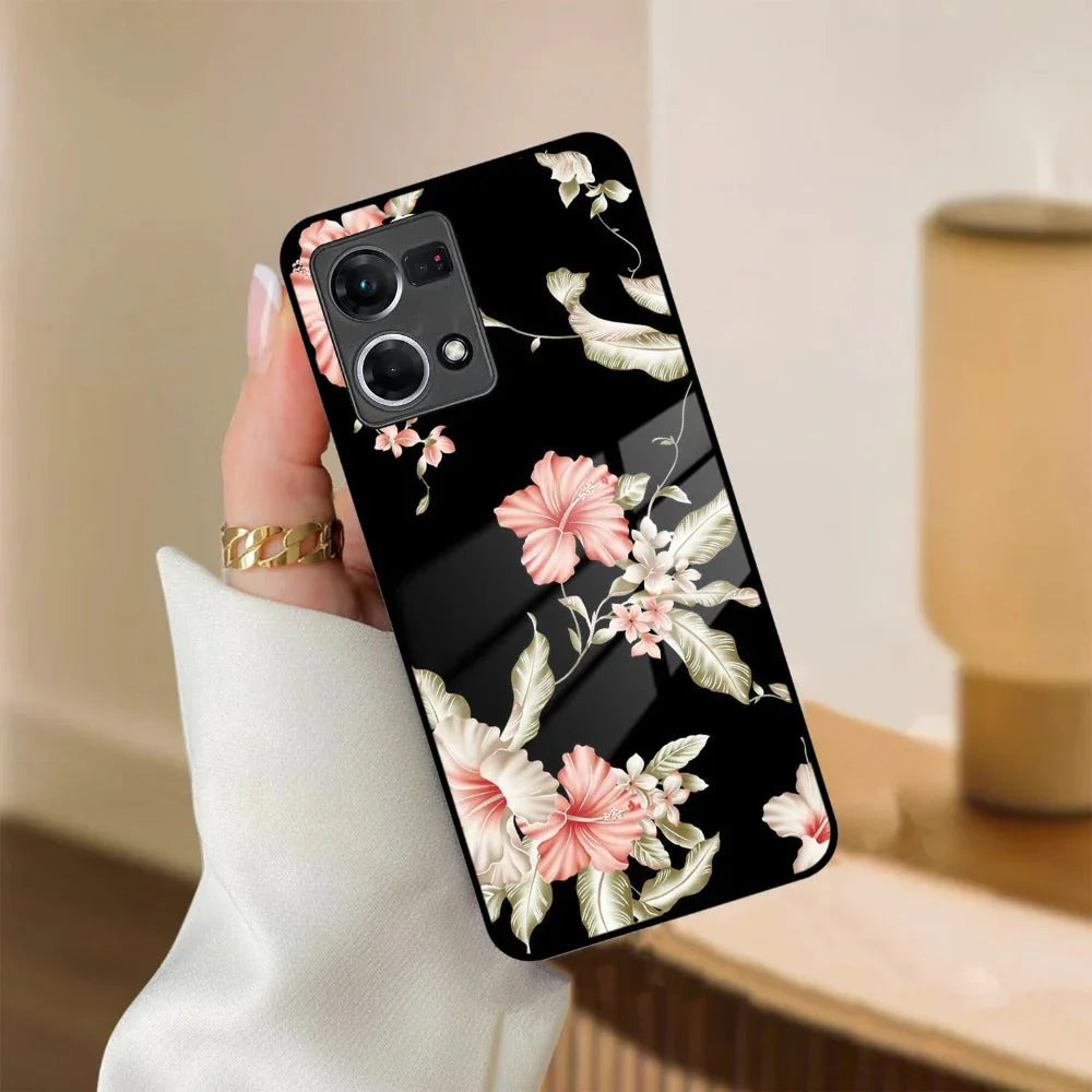 Retro Floral Glass Phone Case And Cover For Oppo - ShopOnCliQ
