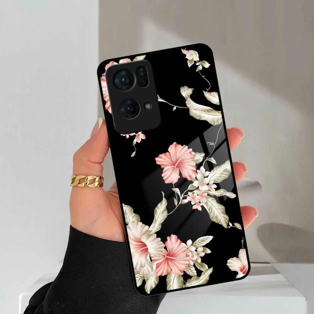 Retro Floral Glass Phone Case And Cover For Oppo - ShopOnCliQ
