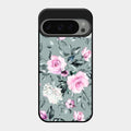 Retro Floral Glossy Glass Case Cover V2 For Google Pixel 9 Pro 5G