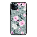 Retro Floral Glossy Glass Case Cover V2 For iPhone 12 Pro Max