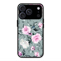 Retro Floral Glossy Glass Case Cover V2 For iPhone 17 Pro Max