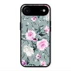 Retro Floral Glossy Glass Case Cover V2 For iPhone Air
