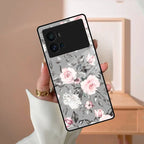 Retro Floral Glossy Glass Case Cover V2 For Vivo - ShopOnCliQ
