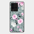 Retro Floral Glossy Glass Case Cover V2 For Iqoo 9T 5G