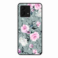 Retro Floral Glossy Glass Case Cover V2 For Motorola g84 5G