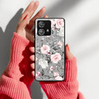 Retro Floral Glossy Glass Case Cover V2 For Motorola - ShopOnCliQ