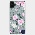 Retro Floral Glossy Glass Case Cover V2 For Nothing Cmf Phone 1