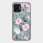 Retro Floral Glossy Glass Case Cover V2 For Nothing Phone 2