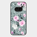 Retro Floral Glossy Glass Case Cover V2 For Nothing Phone 2A 5G