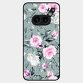 Retro Floral Glossy Glass Case Cover V2 For Nothing Phone 2A Plus