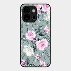 Retro Floral Glossy Glass Case Cover V2 For Oneplus 13S 5G