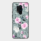 Retro Floral Glossy Glass Case Cover V2 For Oneplus 8 Pro