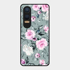 Retro Floral Glossy Glass Case Cover V2 For Oneplus Nord Ce 4 Lite 5G