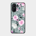 Retro Floral Glossy Glass Case Cover V2 For Oppo A5X 5G