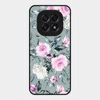 Retro Floral Glossy Glass Case Cover V2 For Oppo F29 5G