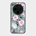 Retro Floral Glossy Glass Case Cover V2 For Oppo Find X8 5G