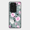 Retro Floral Glossy Glass Case Cover V2 For Oppo Reno 11 Pro 5G