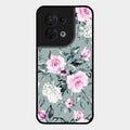 Retro Floral Glossy Glass Case Cover V2 For Oppo Reno 8 5G