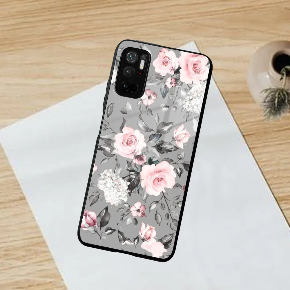 Retro Floral Glossy Glass Case Cover V2 For Poco - ShopOnCliQ