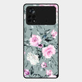Retro Floral Glossy Glass Case Cover V2 For Poco X4 Pro 5G