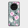 Retro Floral Glossy Glass Case Cover V2 For Realme 13 5G