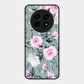 Retro Floral Glossy Glass Case Cover V2 For Realme 14 Pro Lite 5G