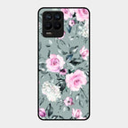 Retro Floral Glossy Glass Case Cover V2 For Realme 8 Pro