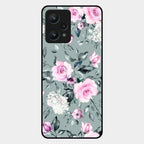 Retro Floral Glossy Glass Case Cover V2 For Realme 9 Pro 5G