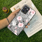 Retro Floral Glossy Glass Case Cover V2 For Realme/Narzo - ShopOnCliQ
