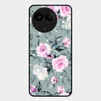 Retro Floral Glossy Glass Case Cover V2 For Realme C67 5G