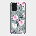 Retro Floral Glossy Glass Case Cover V2 For Redmi Note 10