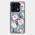 Retro Floral Glossy Glass Case Cover V2 For Redmi Note 13 Pro 5G