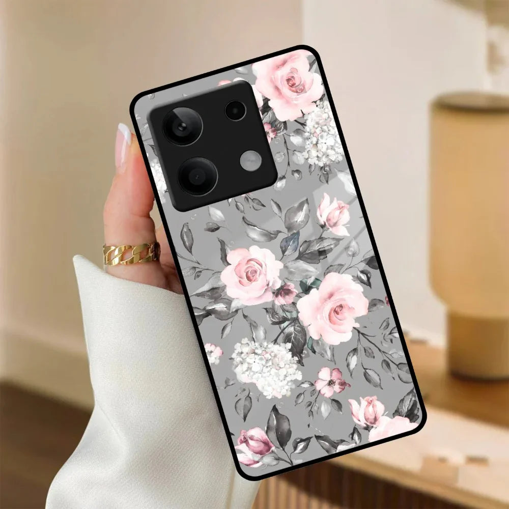Retro Floral Glossy Glass Case Cover V2 For Poco - ShopOnCliQ