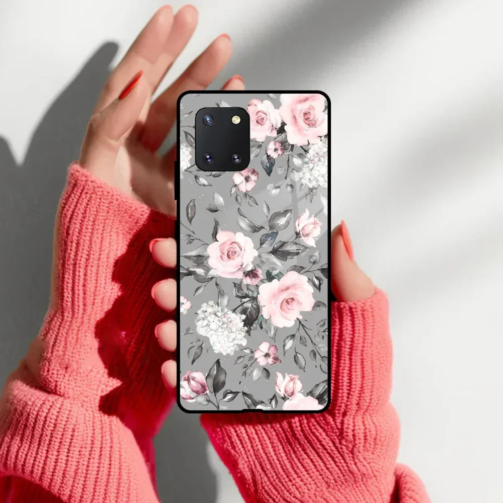 Retro Floral Glossy Glass Case Cover V2 For Samsung - ShopOnCliQ