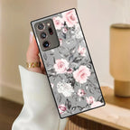 Retro Floral Glossy Glass Case Cover V2 For Samsung - ShopOnCliQ