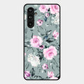Retro Floral Glossy Glass Case Cover V2 For Samsung Galaxy F54 5G