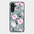 Retro Floral Glossy Glass Case Cover V2 For Samsung Galaxy F56 5G