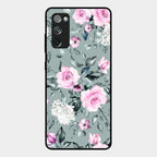 Retro Floral Glossy Glass Case Cover V2 For Samsung Galaxy S20 Fe 5G