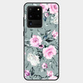 Retro Floral Glossy Glass Case Cover V2 For Samsung Galaxy S20 Ultra