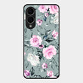 Retro Floral Glossy Glass Case Cover V2 For Samsung Galaxy S25 Edge 5G