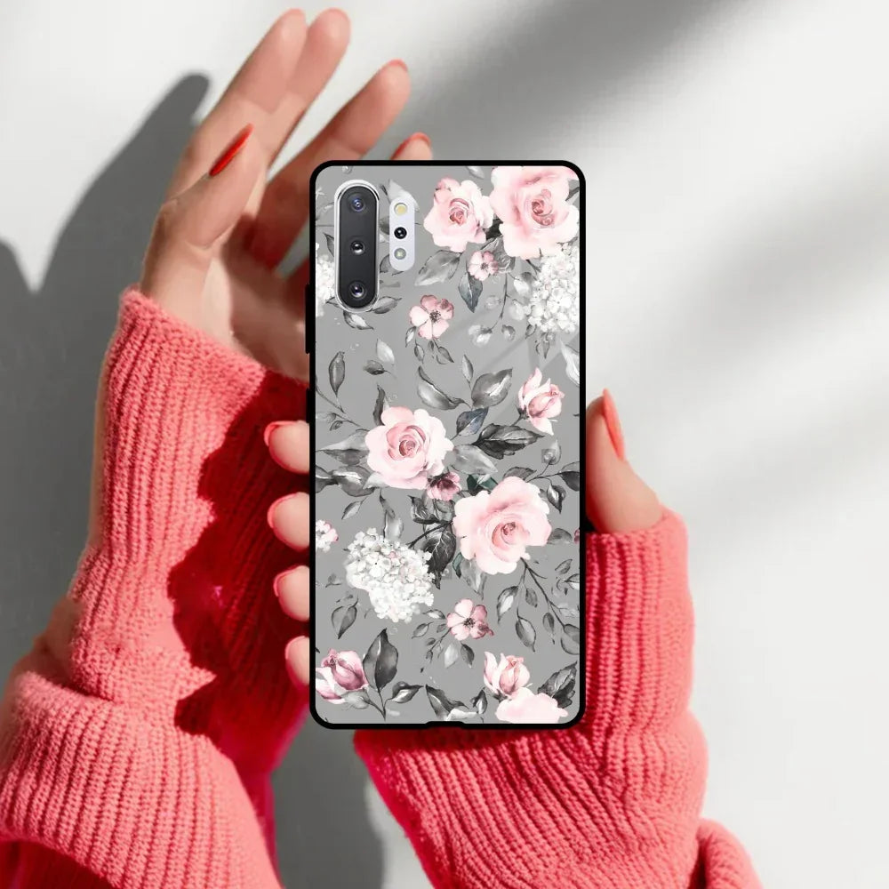 Retro Floral Glossy Glass Case Cover V2 For Samsung - ShopOnCliQ