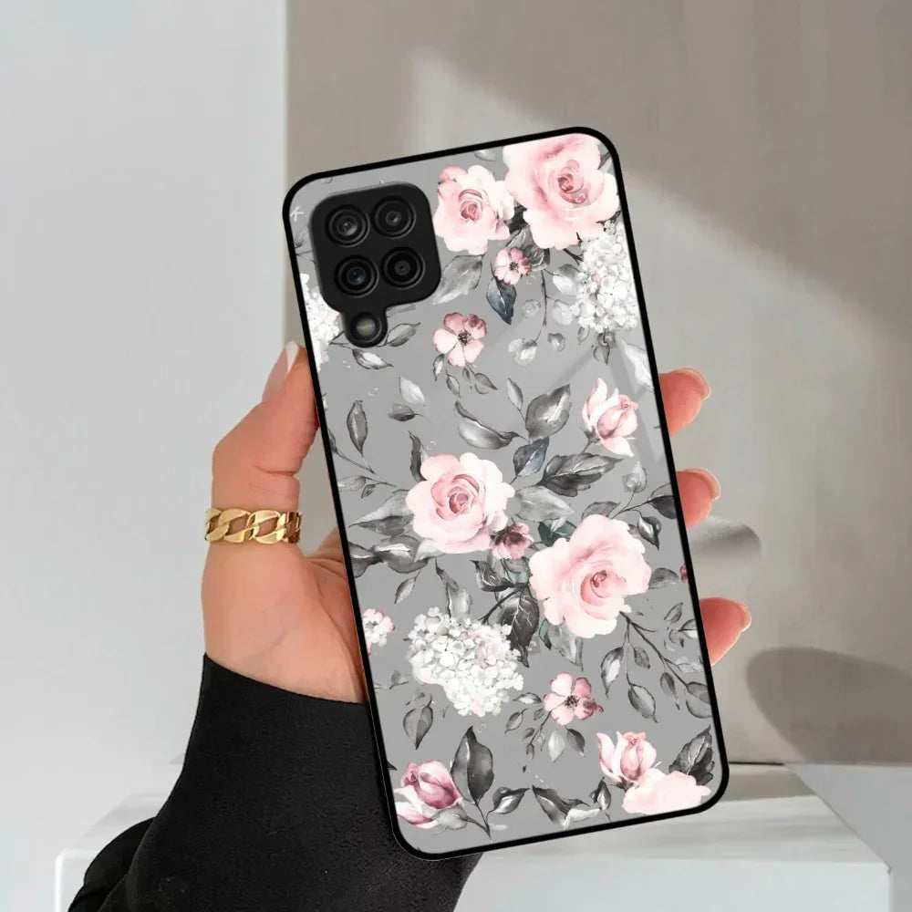 Retro Floral Glossy Glass Case Cover V2 For Samsung - ShopOnCliQ