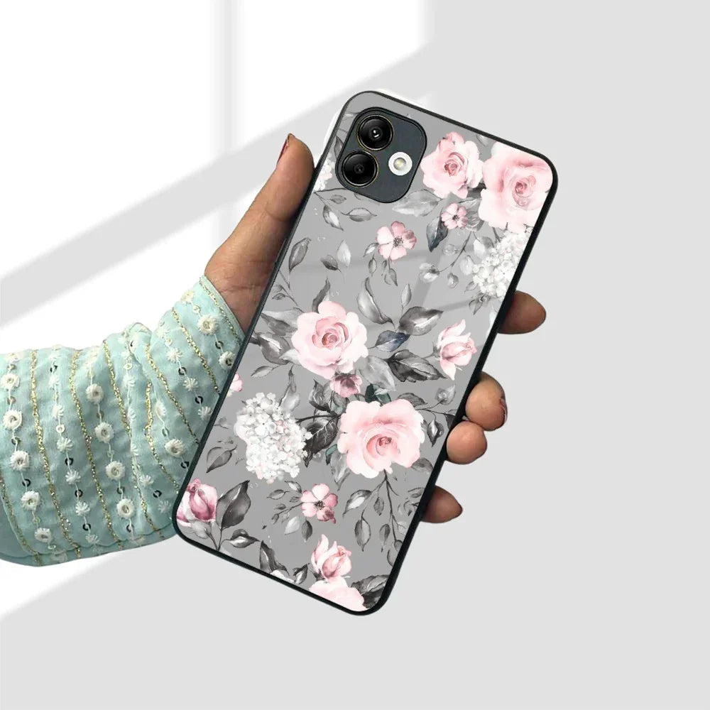 Retro Floral Glossy Glass Case Cover V2 For Samsung - ShopOnCliQ