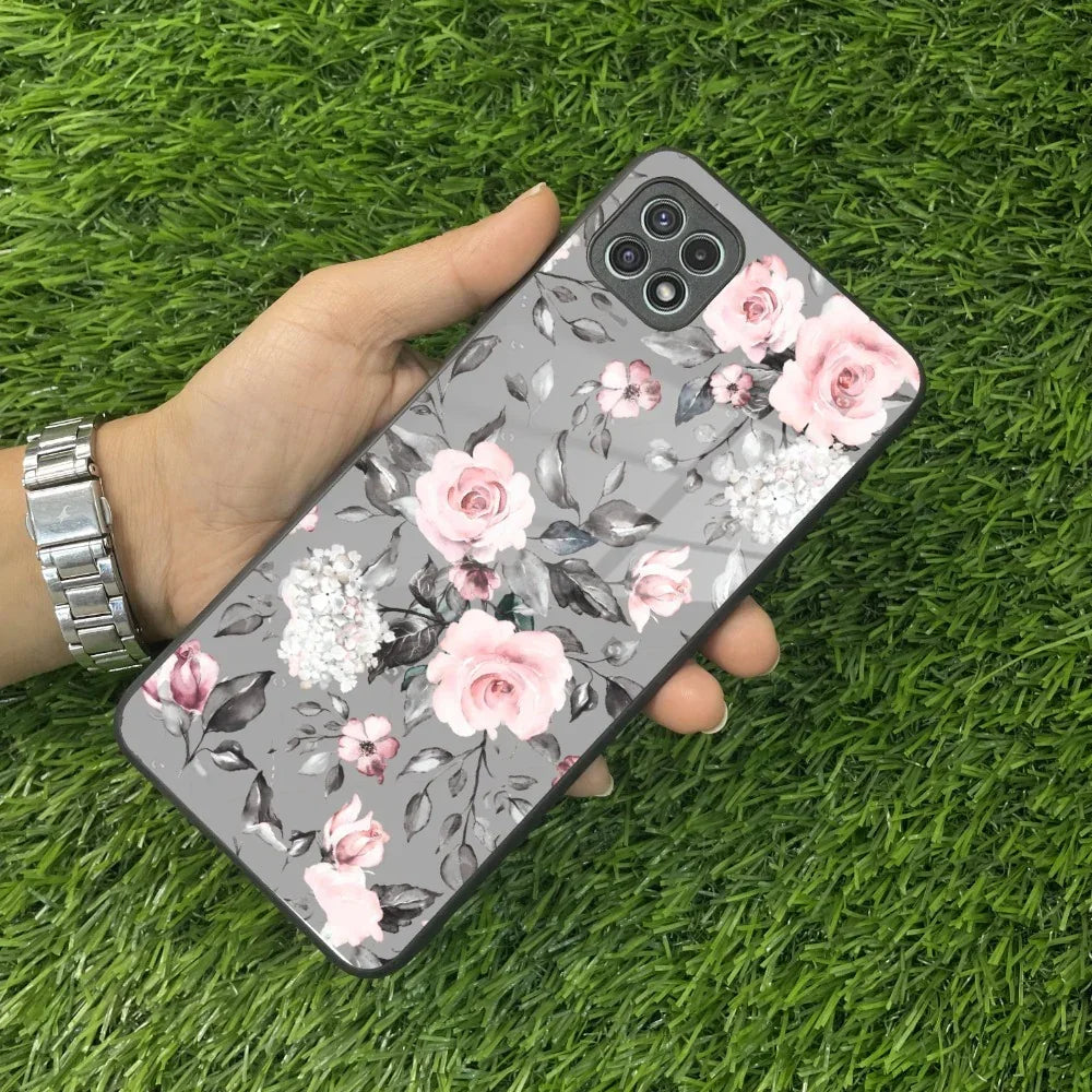 Retro Floral Glossy Glass Case Cover V2 For Samsung - ShopOnCliQ