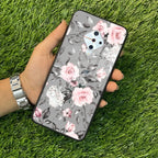 Retro Floral Glossy Glass Case Cover V2 For Vivo - ShopOnCliQ