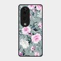 Retro Floral Glossy Glass Case Cover V2 For Vivo T3 Ultra