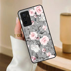 Retro Floral Glossy Glass Case Cover V2 For Vivo - ShopOnCliQ