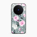 Retro Floral Glossy Glass Case Cover V2 For Vivo X300 5G