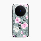 Retro Floral Glossy Glass Case Cover V2 For Vivo X300 5G