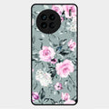 Retro Floral Glossy Glass Case Cover V2 For Vivo X90 5G
